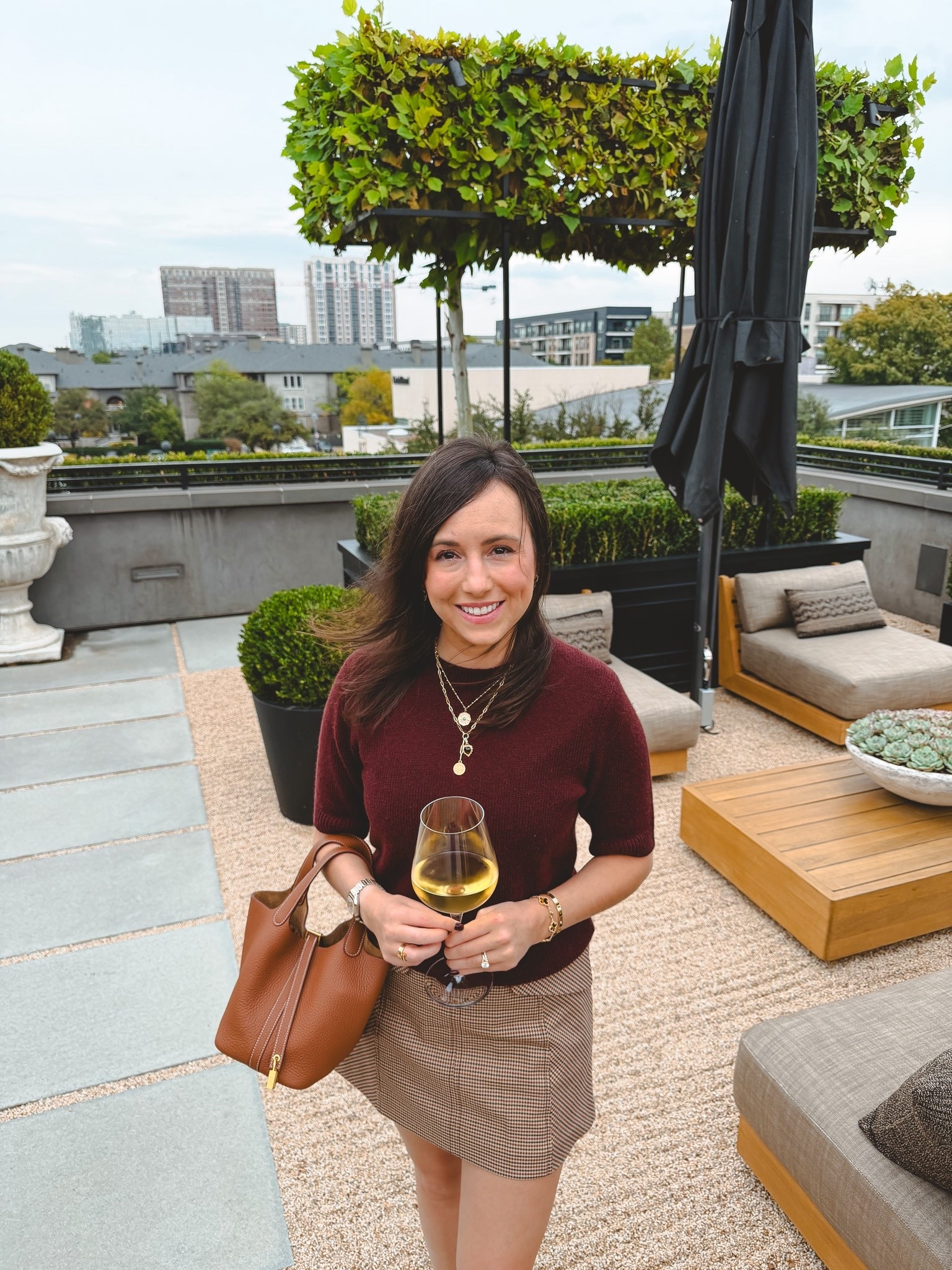 Vince burgundy maroon cashmere sweater over Derek lam 10 Crosby plaid dress for fall!

#LTKFindsUnder100 #LTKSaleAlert #LTKSeasonal