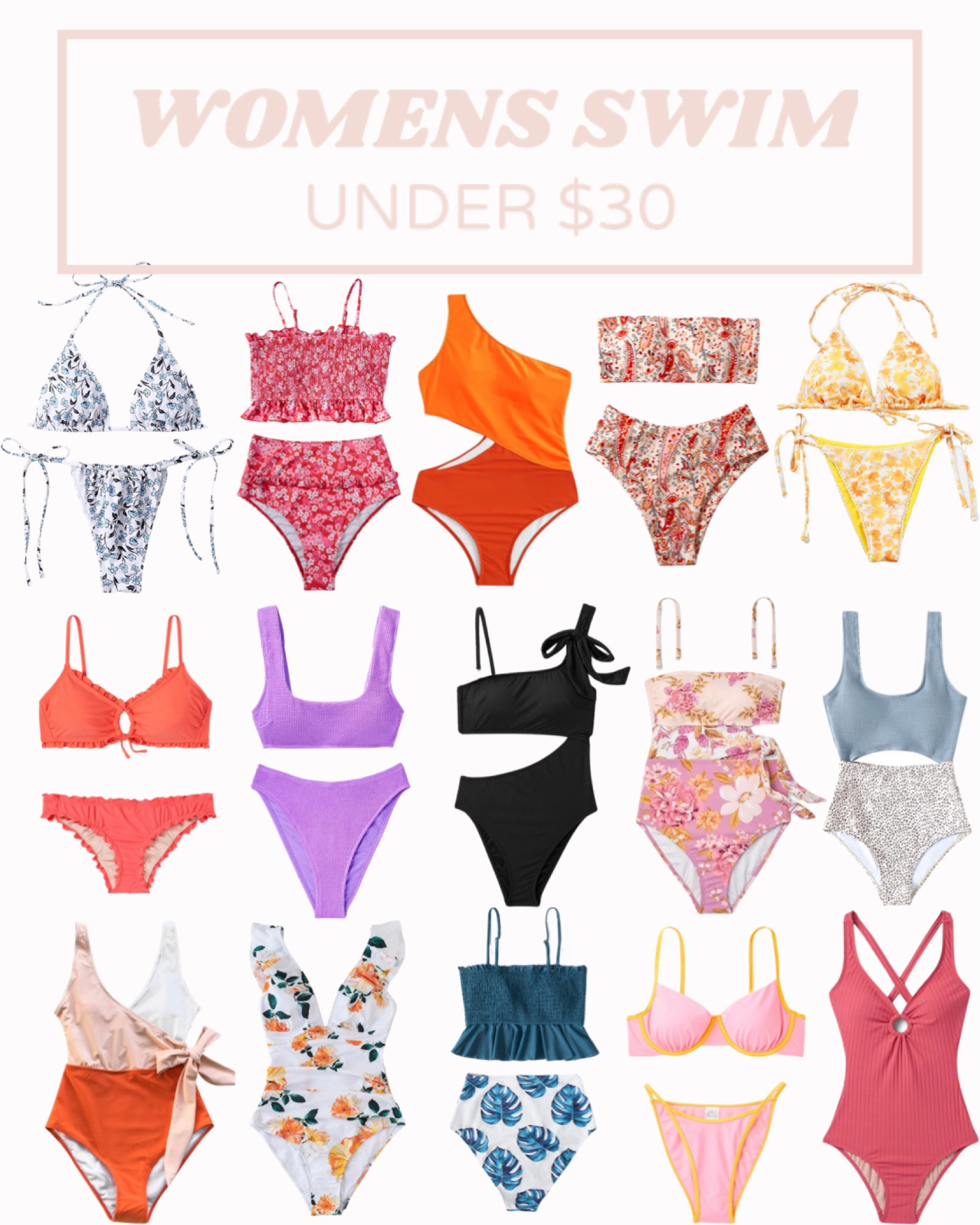 Women’s swim fashion 2023 UNDER $30 

#LTKSeasonal #LTKfit #LTKswim