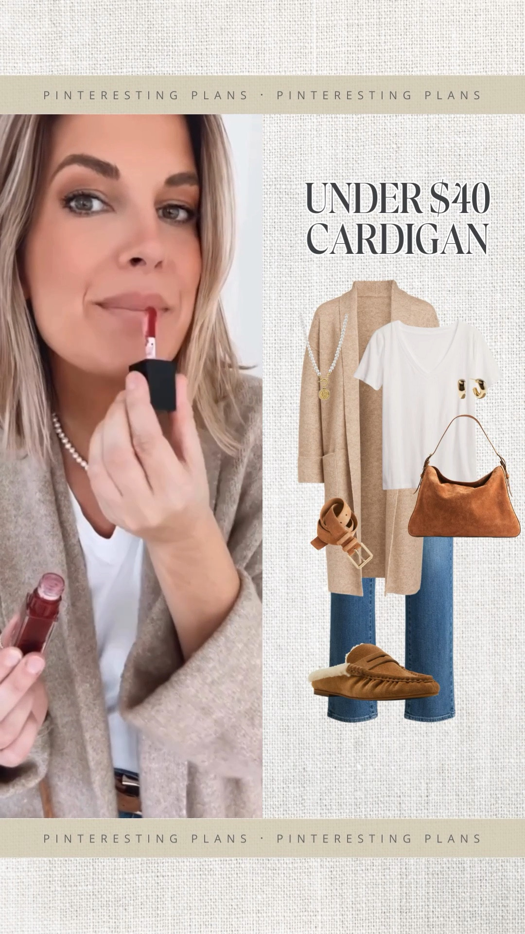 I am 5’11” wearing size small tee and cardigan and 28x30 jeans in seaside blue.  Mules true to size  

#LTKOver40 #LTKootd #LTKSaleAlert