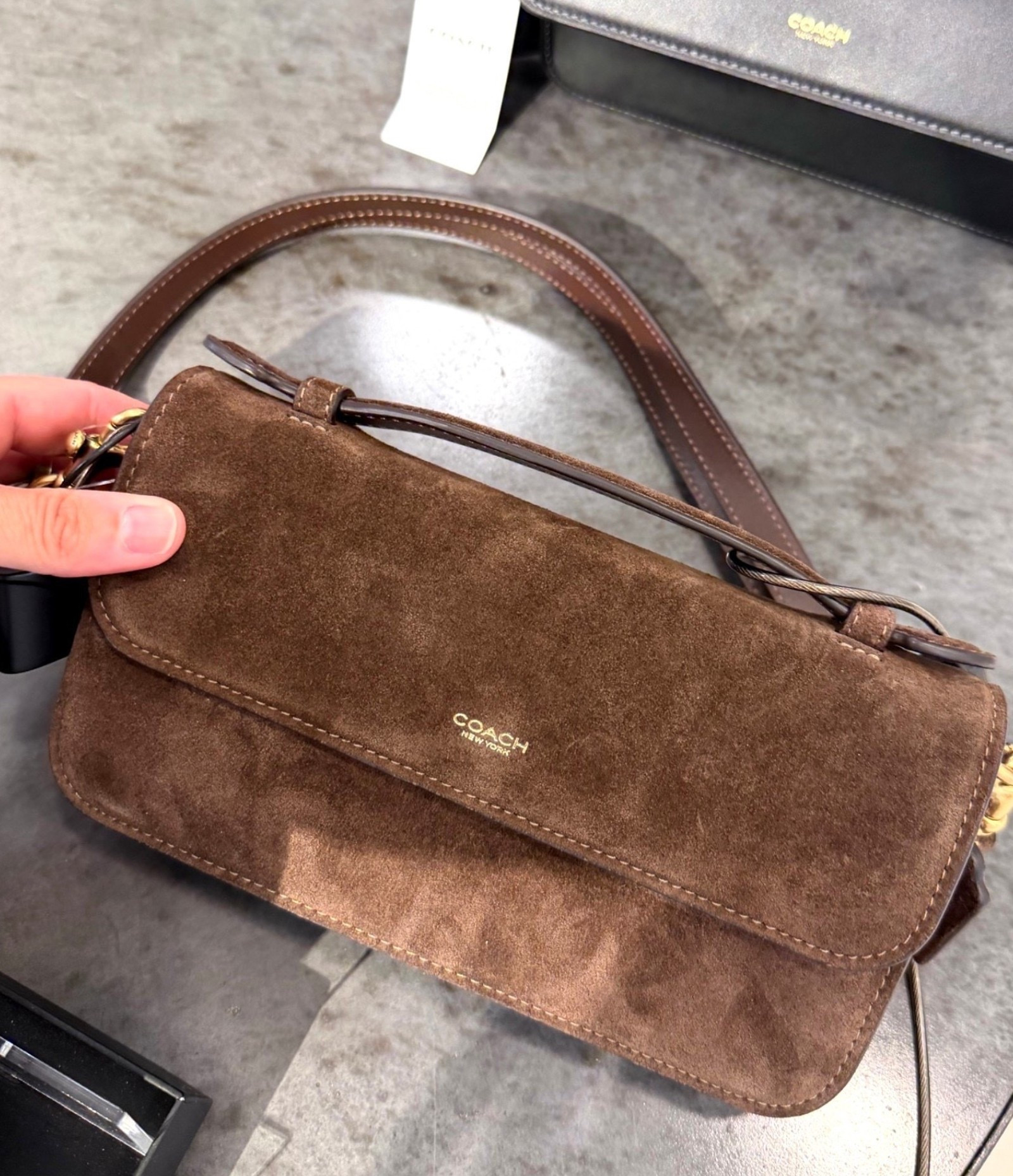 Suede coach bag
Fall bag

#LTKSeasonal