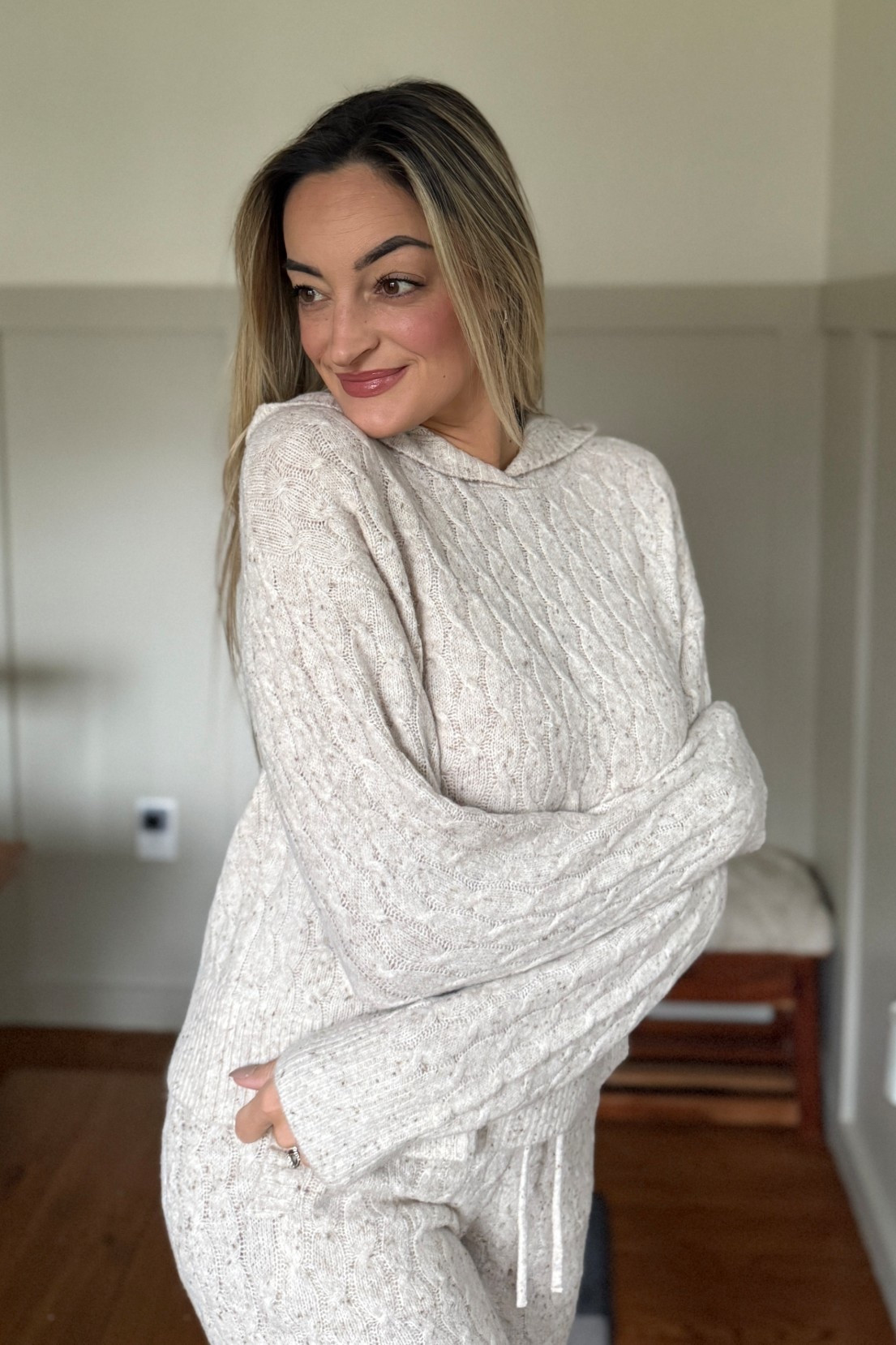 So in love with these Luxe Cozy sets from Target! I’m wearing a small in this heather oat!