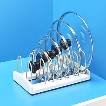 YouCopia StoreMore Adjustable Pot Lid Organizer, Standard, White | Amazon (US)