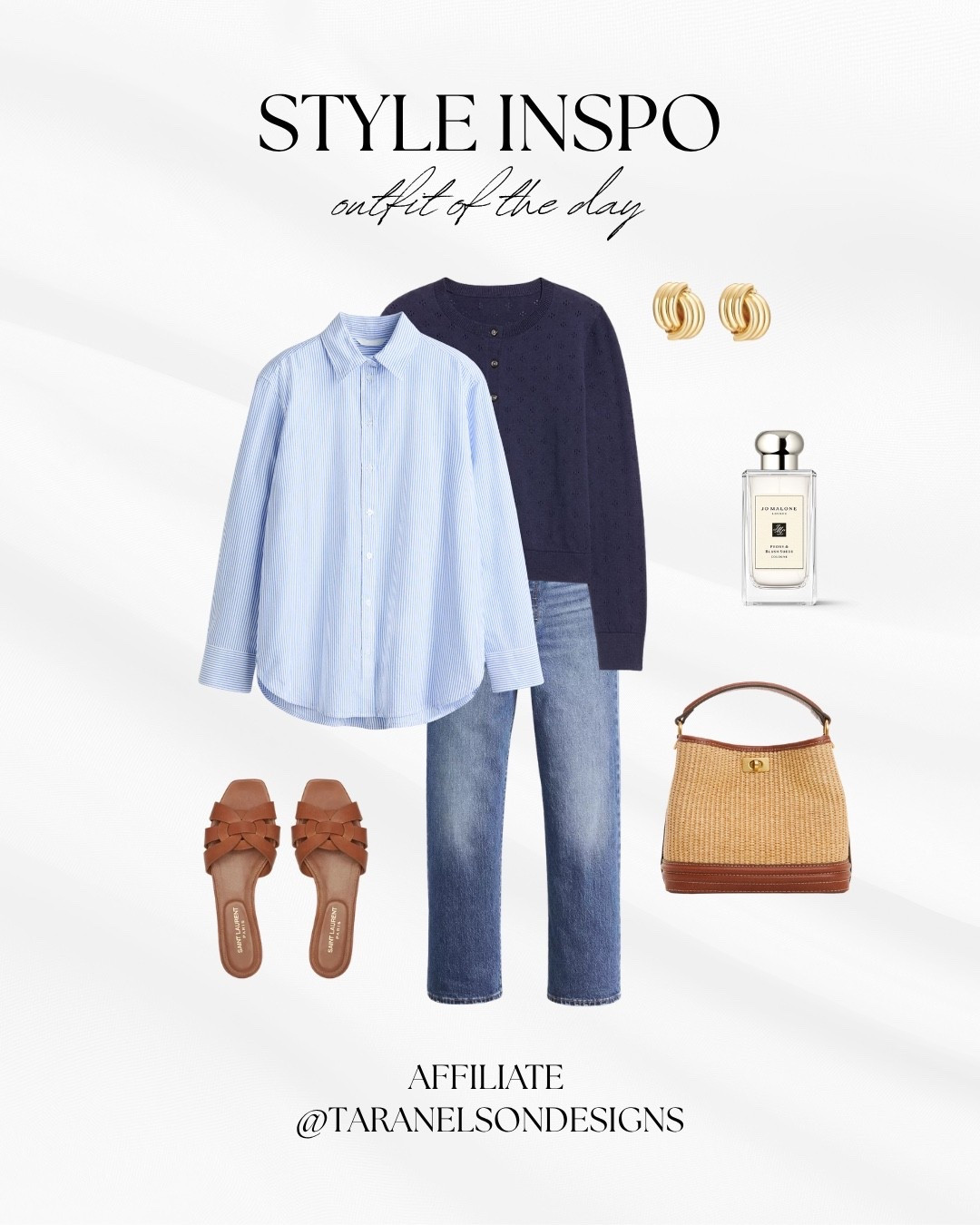 Loving this outfit with a touch of blue 