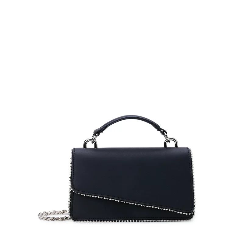 No Boundaries Women's Contemporary Top Handle Handbag, Black | Walmart (US)