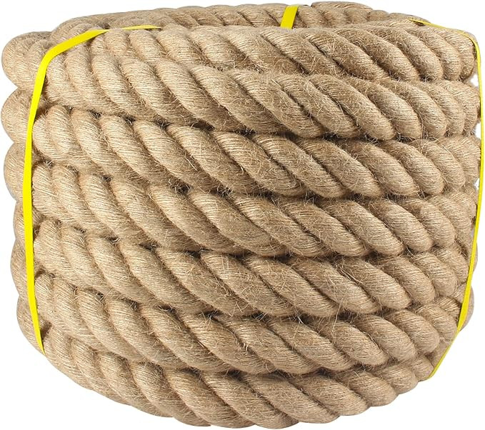 Manila Rope 2Inch x 50 Feet, Twisted Thick Rope 2in for Landscaping, Crafts,Sporting,Marine,Proje... | Amazon (US)