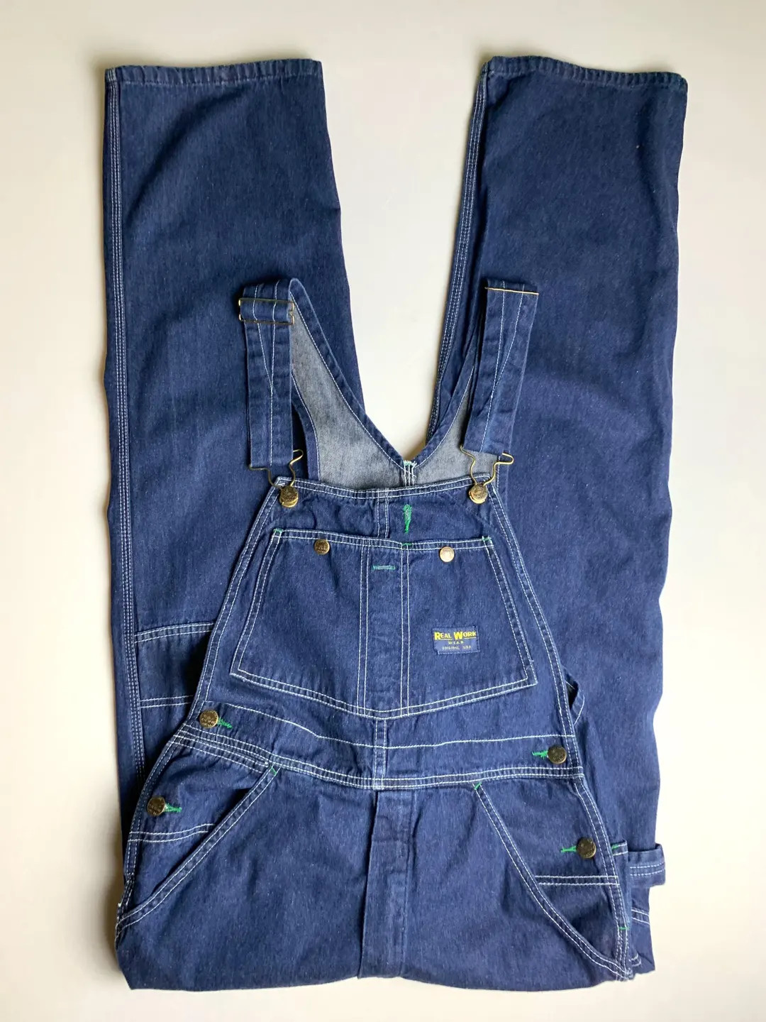 Vintage Real Work Bib Overalls Dark 28 Waist, 31.5 Inseam - Etsy | Etsy (US)