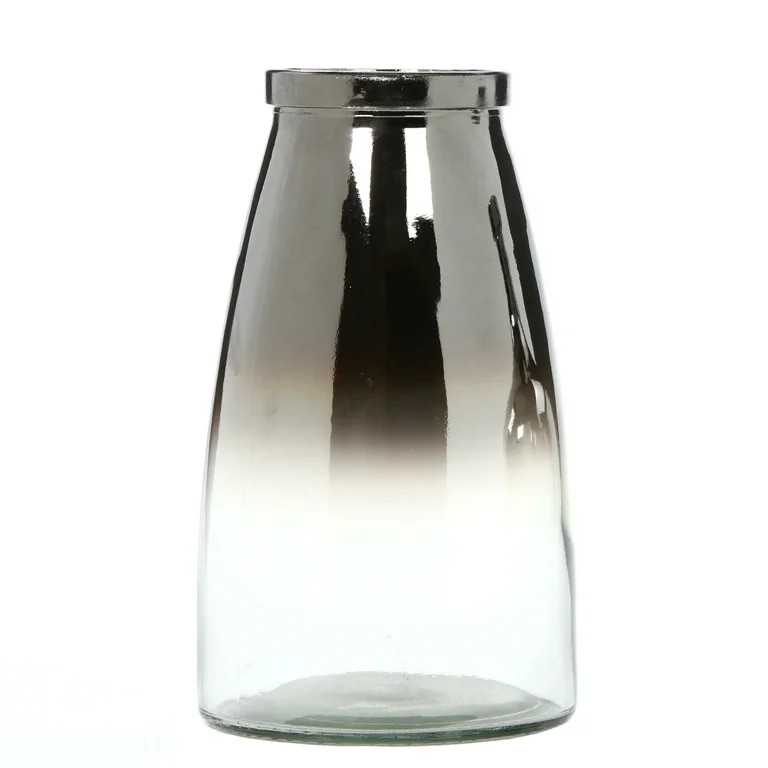Elegant Expressions by Hosley 10.25" H Ombre Silver Glass Vase, 1 Each | Walmart (US)