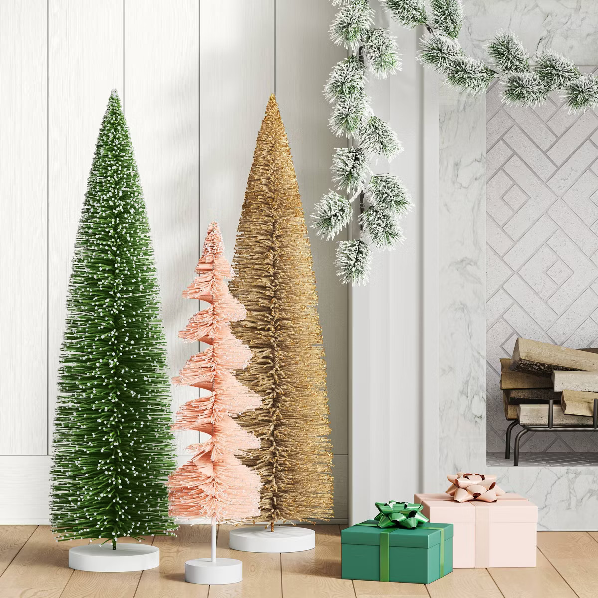 36" Christmas Bottle Brush Tree Sculpture - Wondershop™ | Target