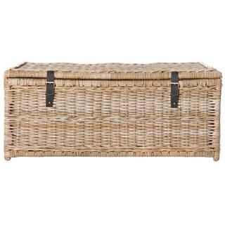 happimess Caden 46 in. Natural Wicker Storage Trunk-HPM9000C - The Home Depot | The Home Depot