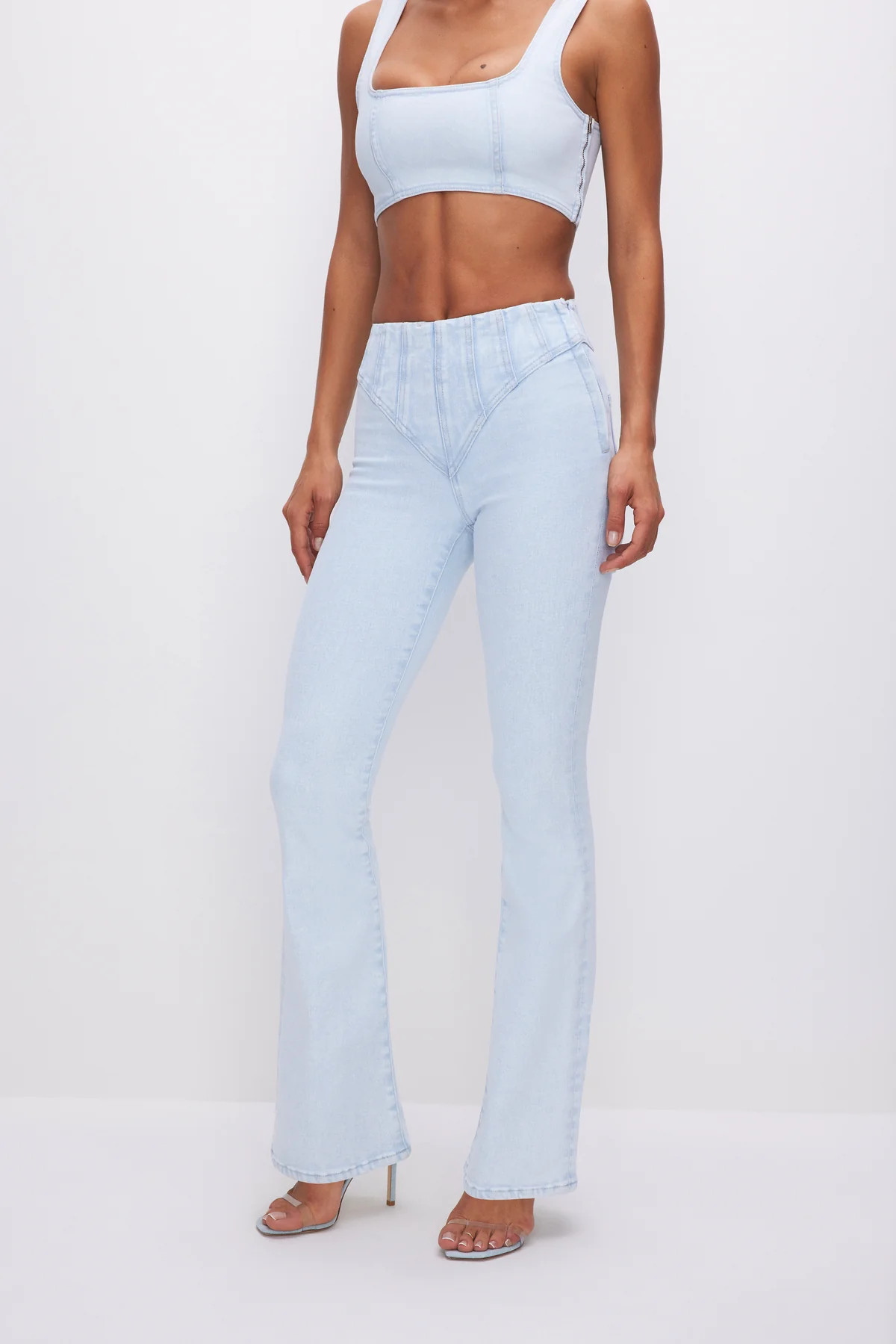 GOOD LEGS FLARE MEGA COMPRESSION JEANS | INDIGO453 - GOOD AMERICAN | Good American