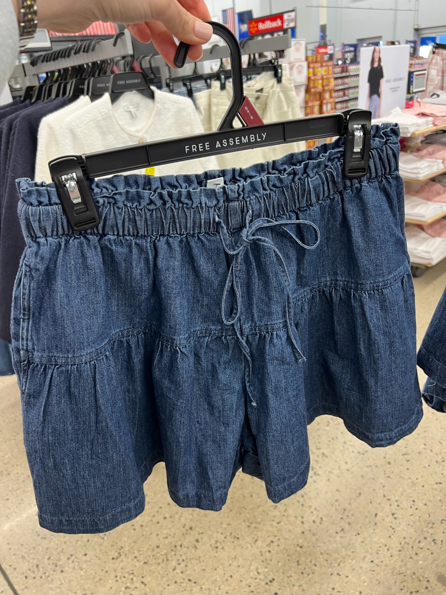 Denim skort at Walmart #walmartfashion