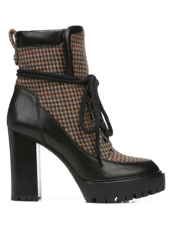 Hasia Houndstooth Platform Booties | Saks Fifth Avenue OFF 5TH