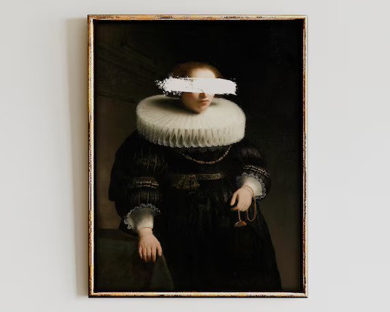 Vintage Woman Antique Oil Painting Altered Art Dark Portrait | Etsy | Etsy (US)