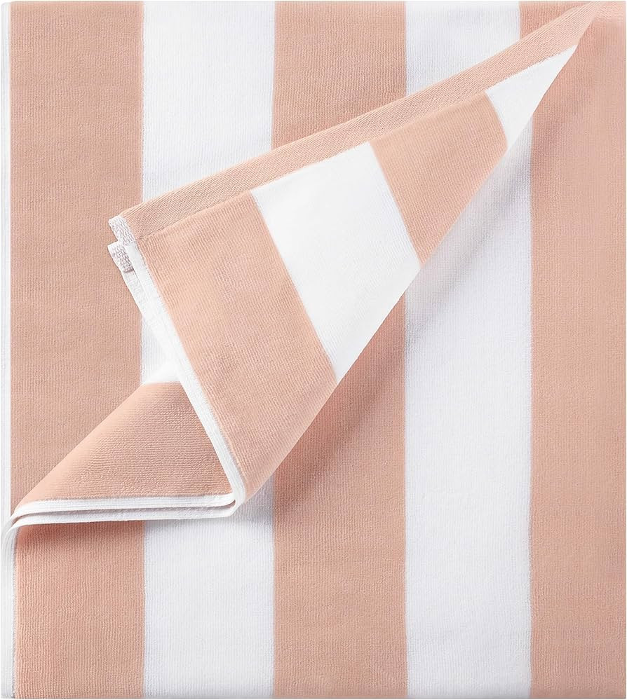 LULUHOME Large Oversized Beach Towel - Big Cotton Towel 36 x 70 Inch Striped Pool Towel, XL Caban... | Amazon (US)