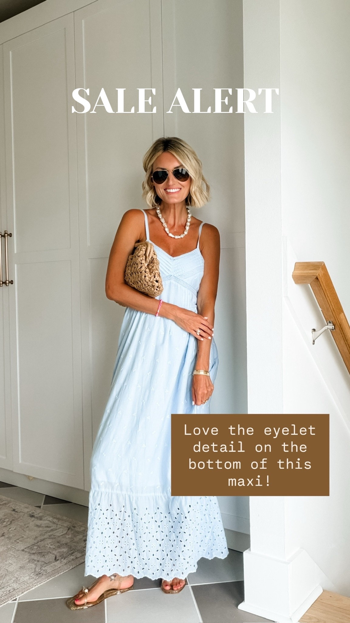 The eyelet hem on this light blue maxi dress is so pretty! Perfect for vacation, brunch, and summer events. Wearing size XS.

Loverly Grey, Target fashion, blue maxi dress, eyelet dress, summer dress, vacation outfit, brunch outfit, feminine style, affordable dresses, Circle Deal Days finds

#LTKSeasonal #LTKSaleAlert
