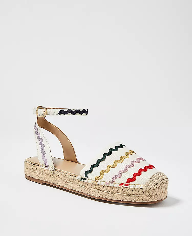 Isabella Rainbow Rick Rack Linen Espadrille Flats | Ann Taylor | Ann Taylor (US)