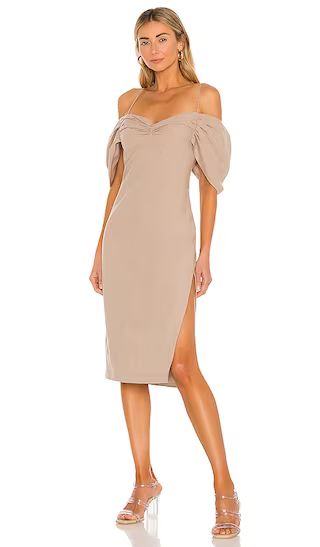 Gemma Mini Dress in Mocha Beige | Revolve Clothing (Global)