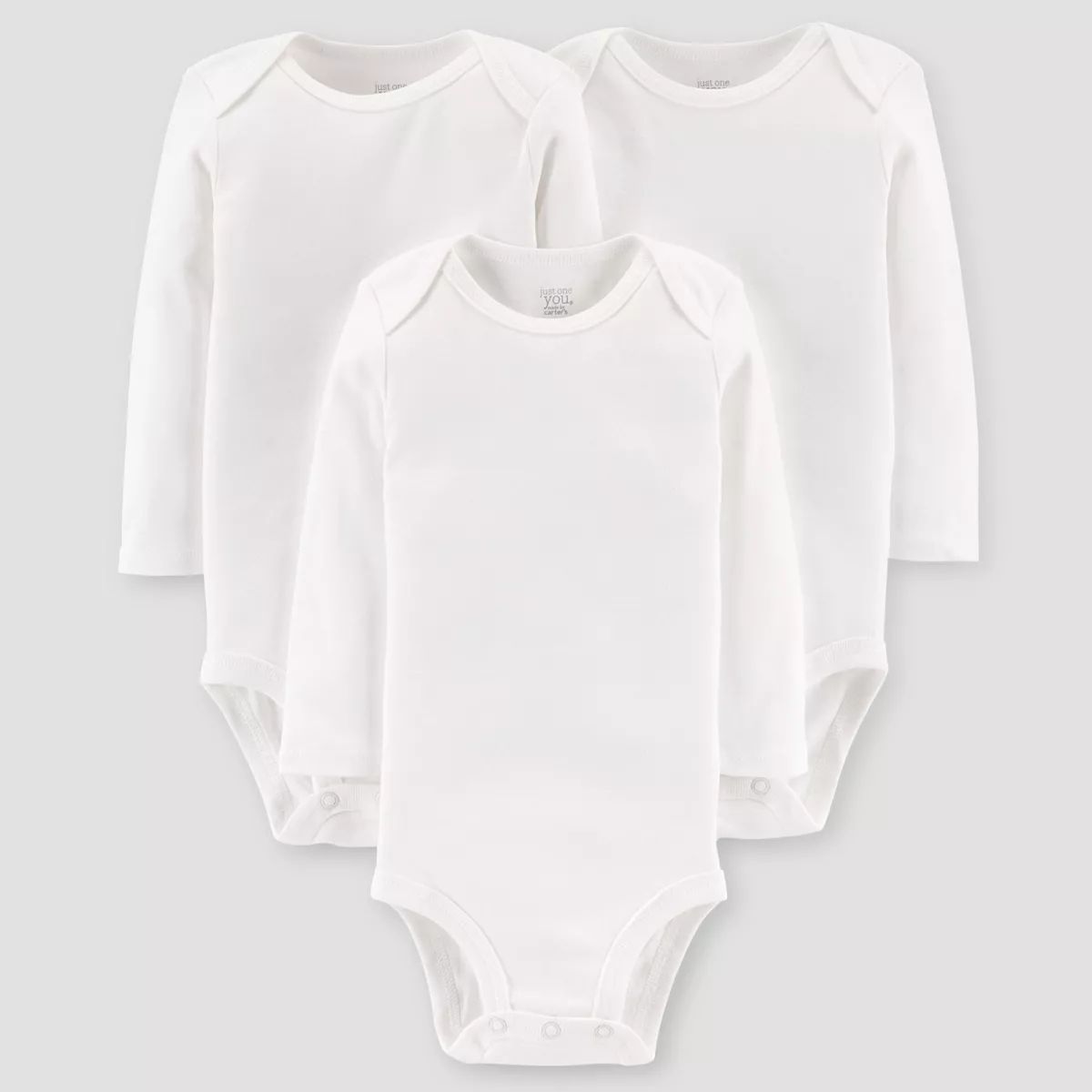 Carter's Just One You®️ Baby 3pk Long Sleeve Bodysuit - Lead White | Target