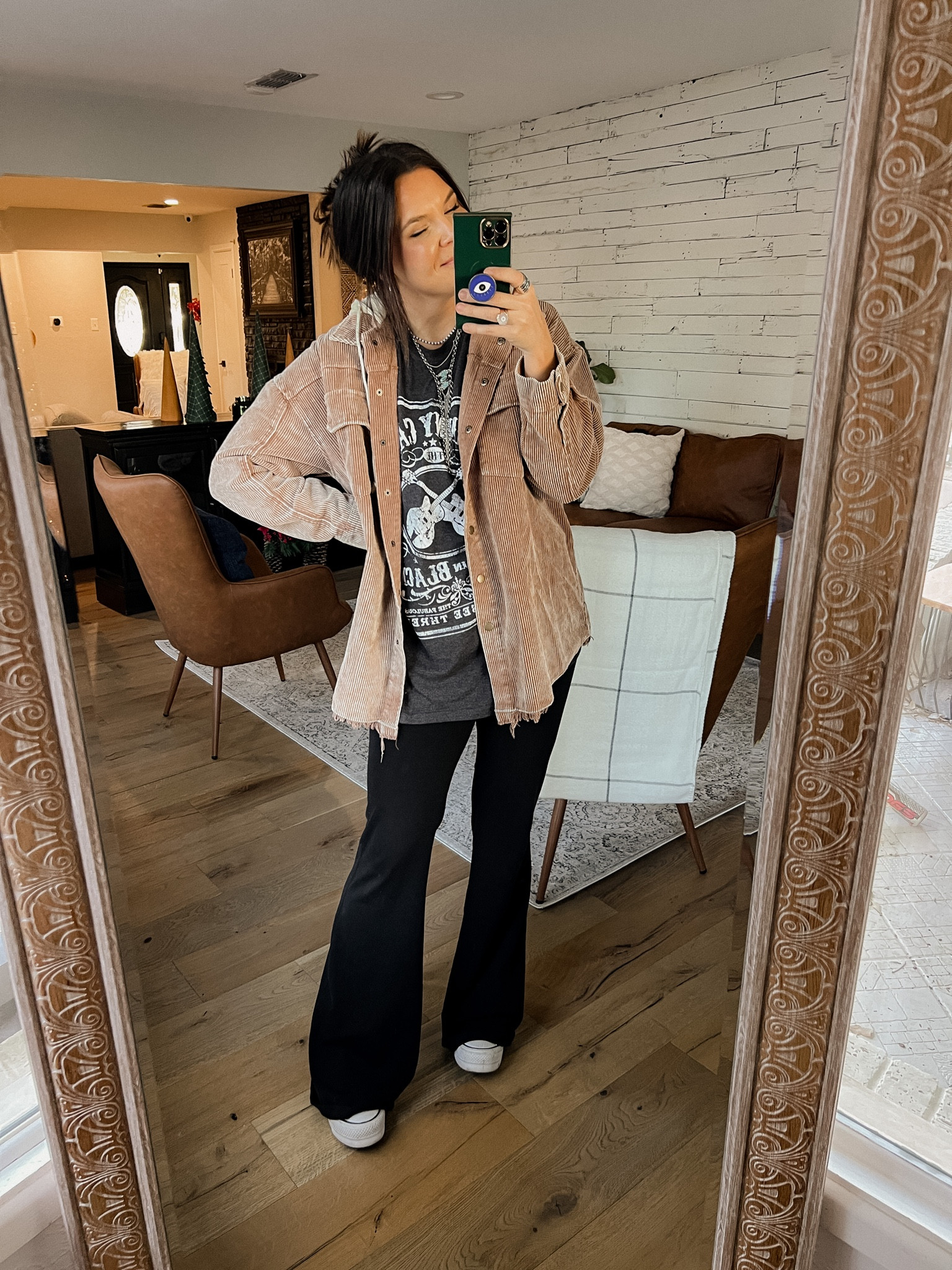 Casual outfit of the day!
Johnny Cash Graphic Tee: XXL (sized up 2 for an extreme oversized fit. 
Flare Legging: Large/Tall
Cord Jacket: XL
Free People Necklace 


#LTKunder50 #LTKstyletip #LTKsalealert