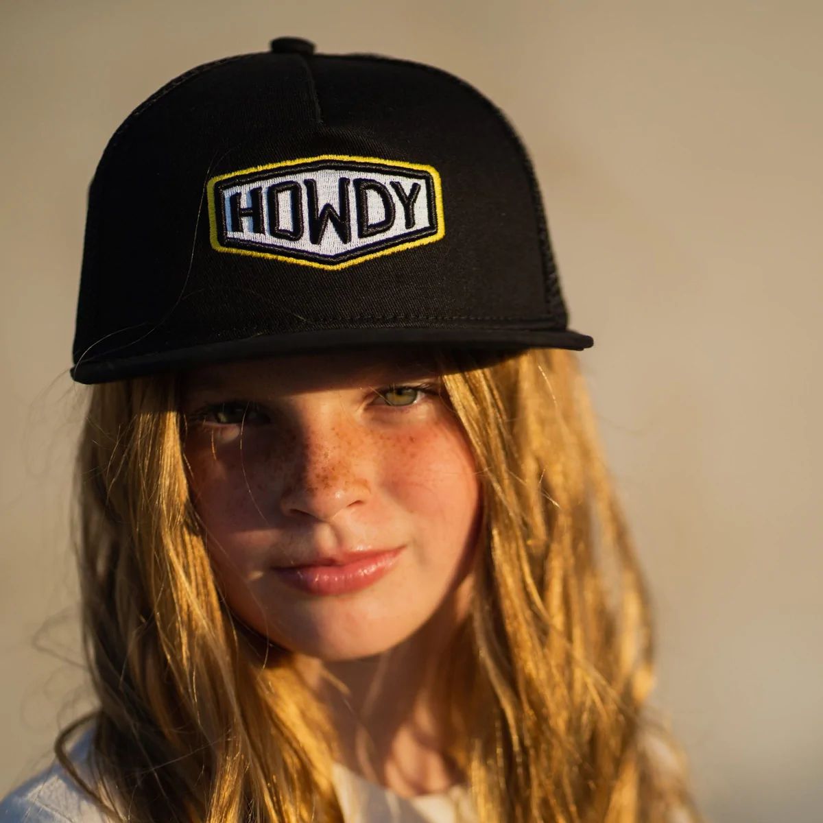 Howdy Diamond Trucker Hat - Black | LittleHowdy