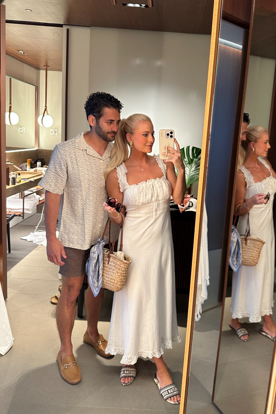 Florence Dinner outfit - I’m wearing a size small in dress, linked similar shoes (mine are Dior)! Cort is wearing a small in top, 30 in shorts, shoes are tts (linking similar as well)! 

#kathleenpost #outfitsfordudes #internationaltravel #italyoutfits

#LTKtravel #LTKeurope #LTKstyletip