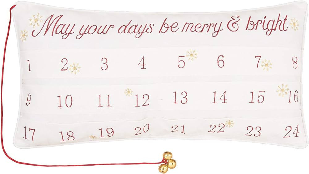 C&F Home Merry & Bright Advent Pillow Xmas Christmas Calendar Embroidered Throw Pillow Decor Deco... | Amazon (US)