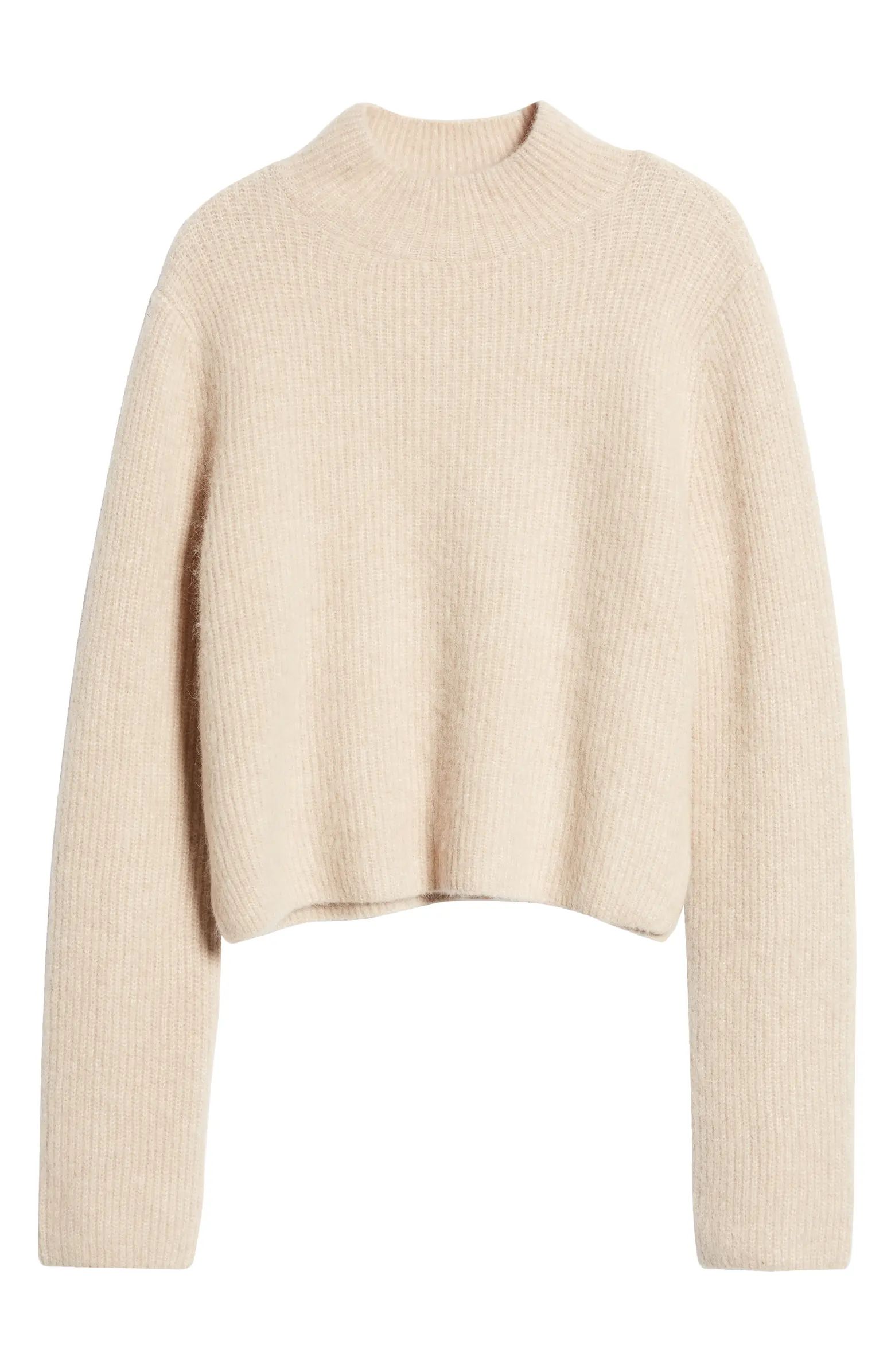 & Other Stories Boxy Mock Neck Rib Sweater | Nordstrom | Nordstrom
