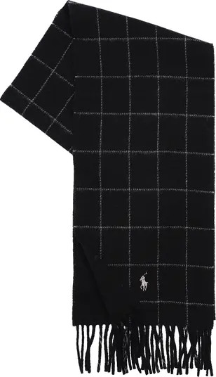 Polo Ralph Lauren Reversible Windowpane Scarf | Nordstrom | Nordstrom
