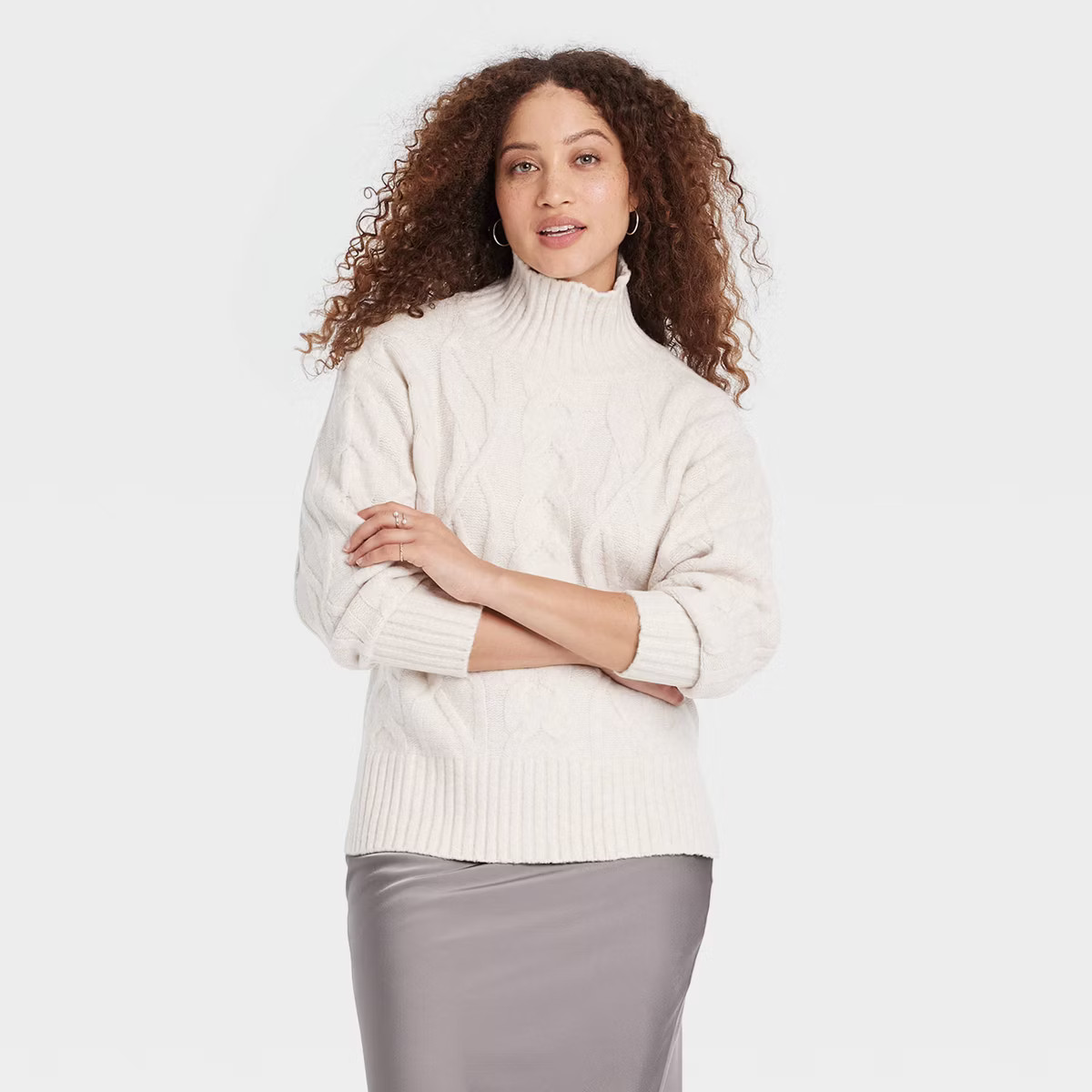 Women's Cozy Knit Mock Turtleneck Pullover Sweater - A New Day™ | Target