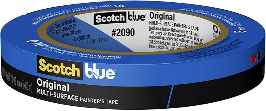 ScotchBlue Original Multi-Surface Painter's Tape, 0.70 Inches x 60 Yards, 1 Roll, Blue, Paint Tap... | Amazon (US)