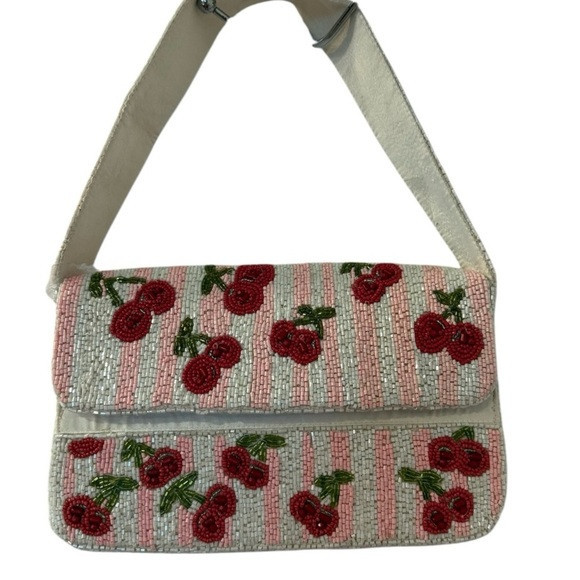 Cherry Beaded Women's Shoulder Bag NWT | Poshmark