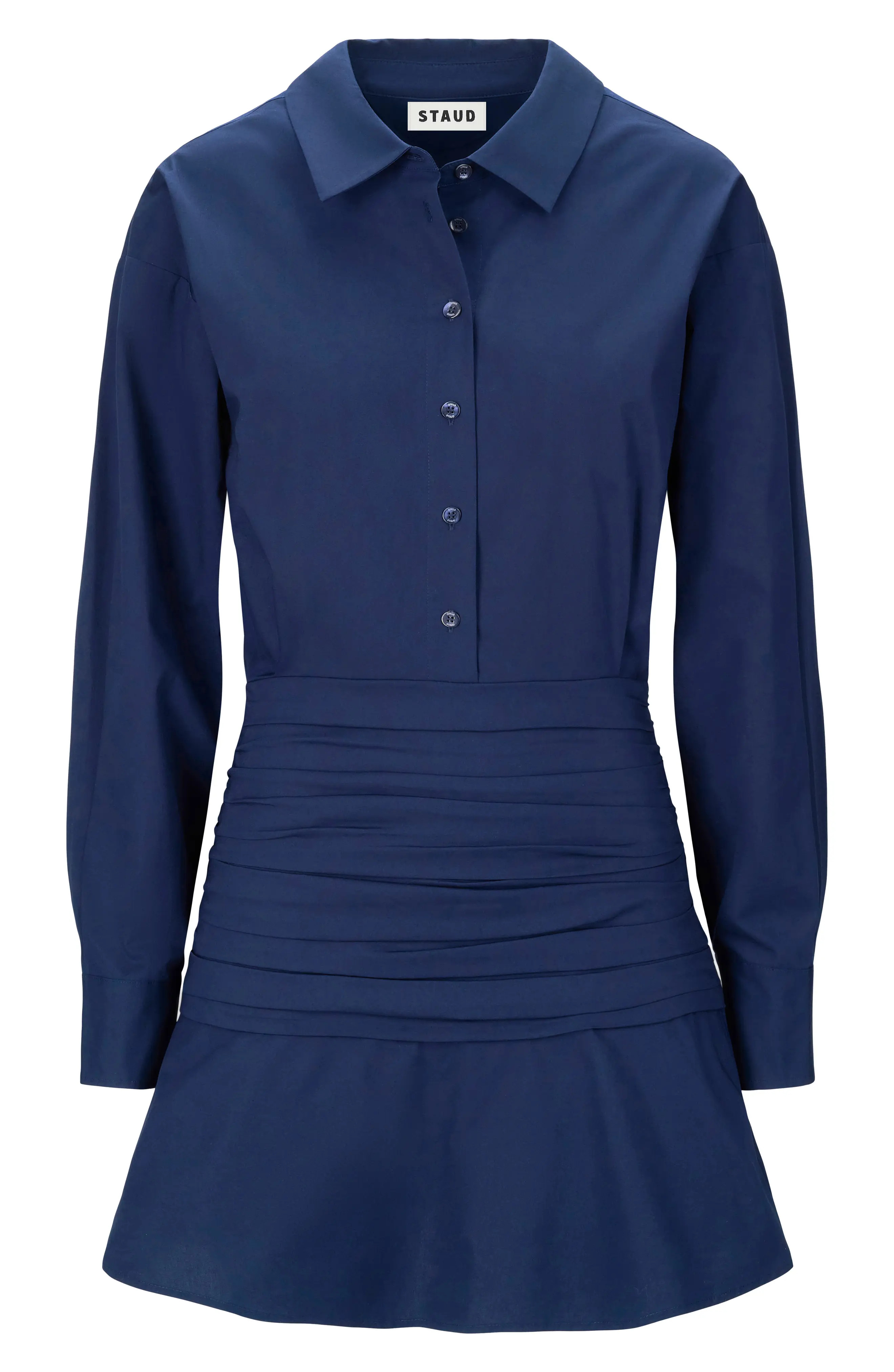 Indya Long Sleeve Stretch Cotton Mini Shirtdress (Women) | Nordstrom | Nordstrom