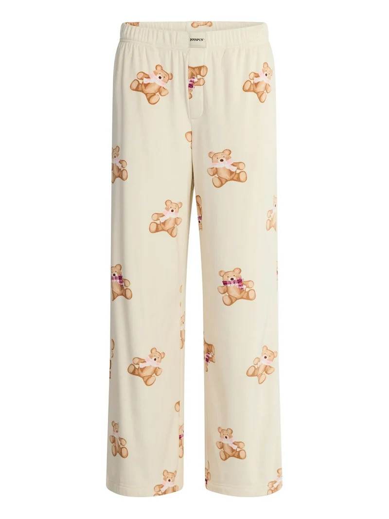 Joyspun Women's Velour Wide-Leg Sleep Pants, Size XS-3X - Walmart.com | Walmart (US)