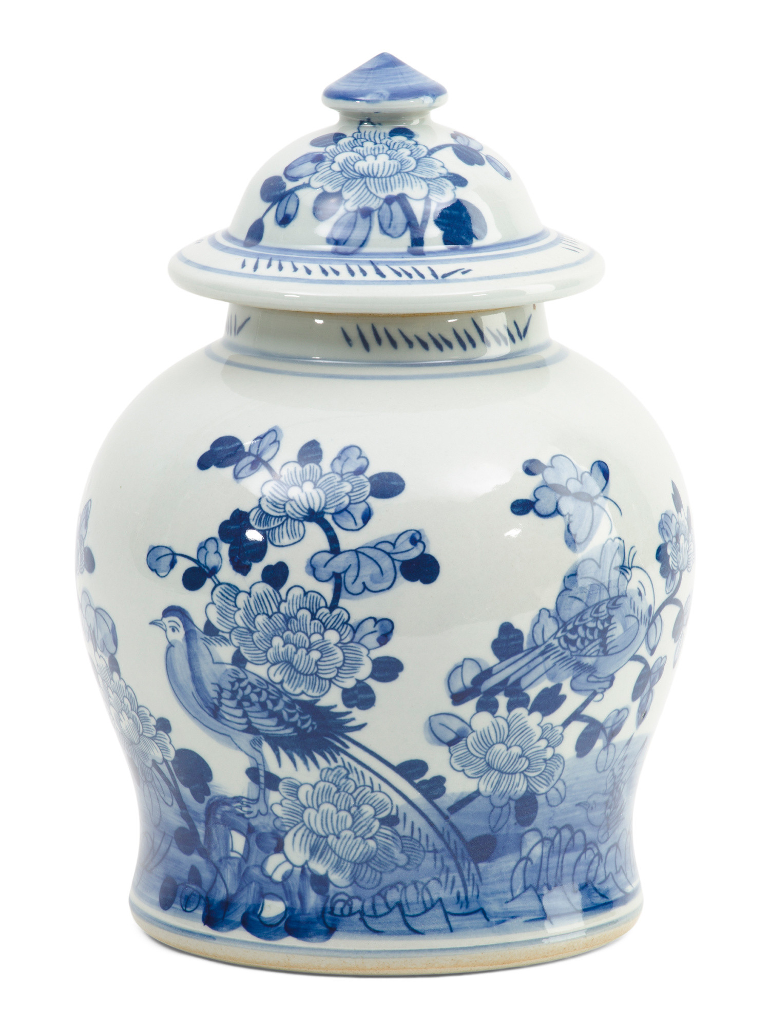 8.5x13 Porcelain Birds Blossom Temple Jar With Lid | Home | Marshalls | Marshalls