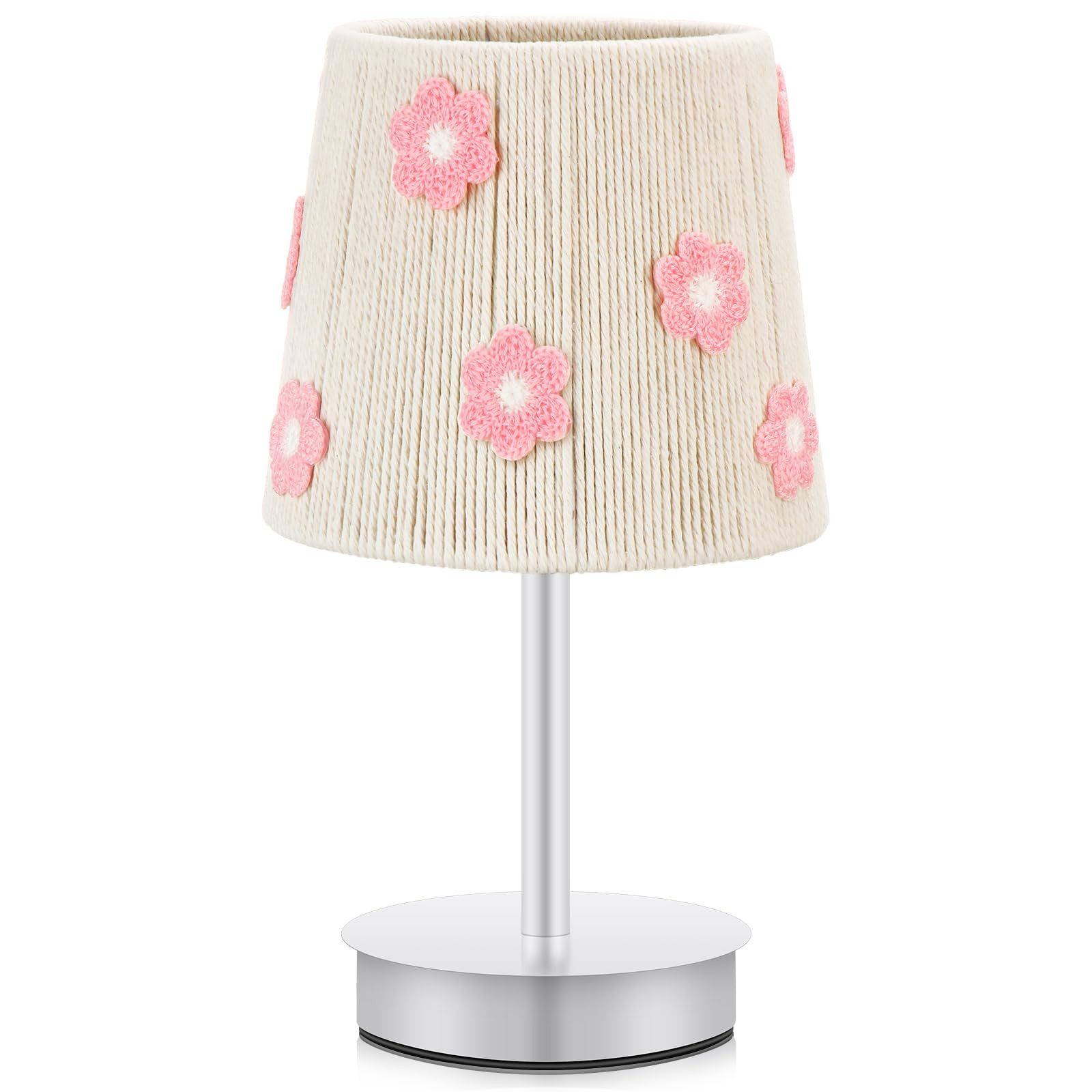 Pink Flower Table Lamp 3 Colors Modes Kawaii Bedside Fabric Lamp Decor Preppy Boho Floral LED wit... | Amazon (US)