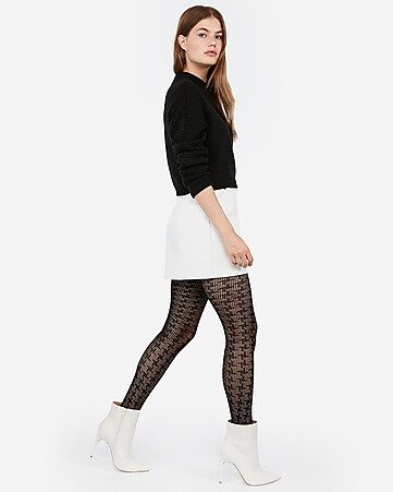 houndstooth full tights$9.95 marked down from $19.90$19.90 $9.95Price Reflects 50% Offblack 98Bla... | Express
