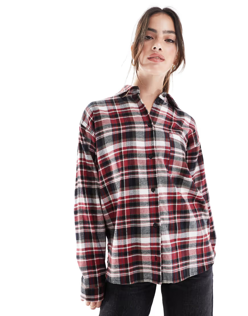 Threadbare - Chemise à carreaux - Bordeaux-Rouge | ASOS (Global)