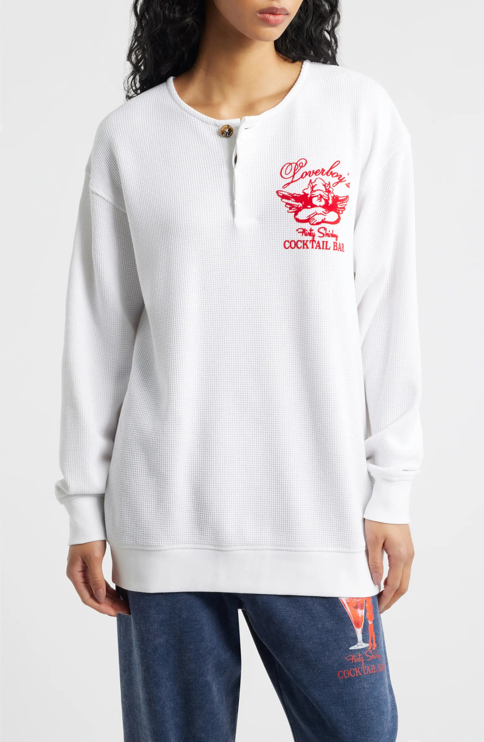 Loverboy Graphic Waffle Henley | Nordstrom