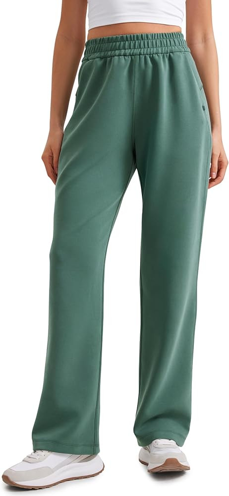 CRZ YOGA SoftAura Straight Leg Casual Sweatpants Women 28"/30"/32" - Modal Lounge Travel Pants wi... | Amazon (US)