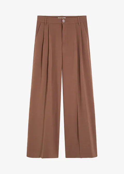 Bundfaltenhose aus fließendem Viskose-Mix | Bonprix DE
