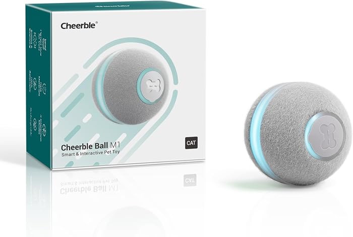 Cheerble Smart Interactive Cat Toy, Automatic Moving Bouncing Rolling Ball for Indoor Cat Kitten,... | Amazon (US)