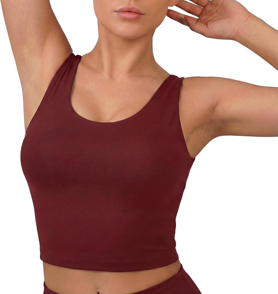 Nirlon U Tank Sports Bra for Women – Scoop Neck Workout Top with Built-in Cups – Ideal for Yo... | Amazon (US)