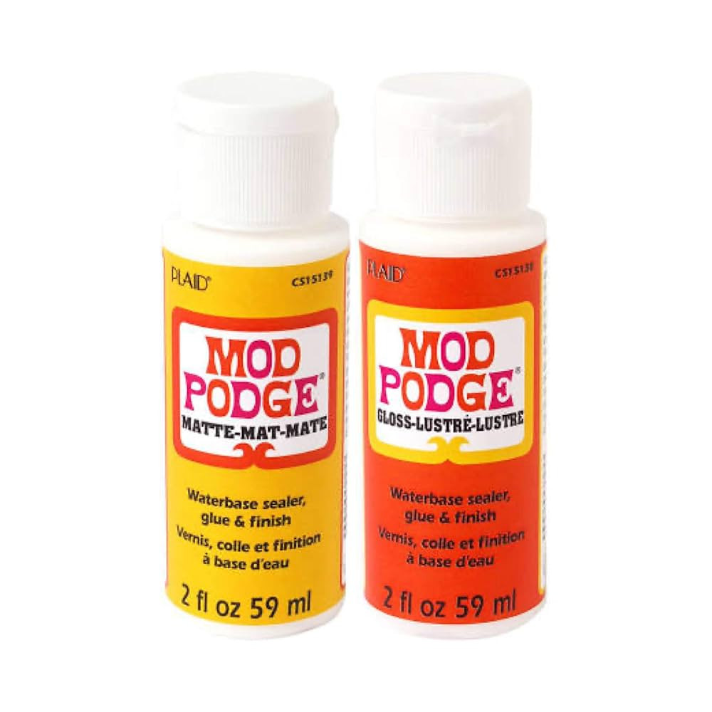 Krafty Kit Mod Podge Bundle: 2oz Gloss and 2oz Matte Water-Based Glue, Sealer & Finish | Amazon (US)