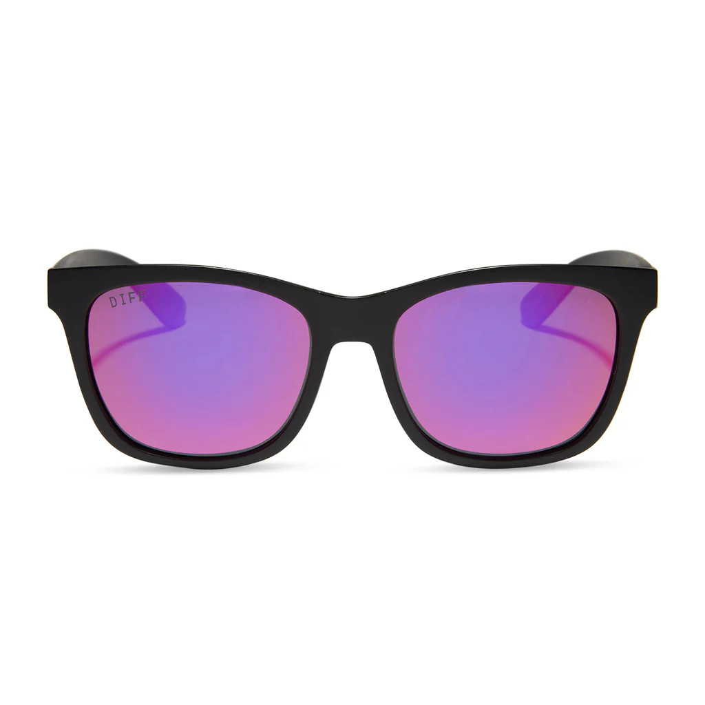 STORM - MATTE BLACK + PINK RUSH MIRROR + POLARIZED SUNGLASSES | DIFF Eyewear