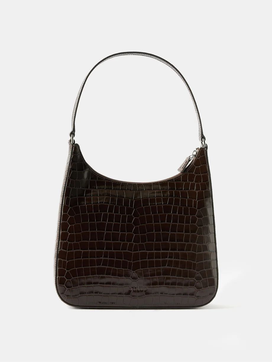 Alec crocodile-effect leather shoulder bag | Matches (US)