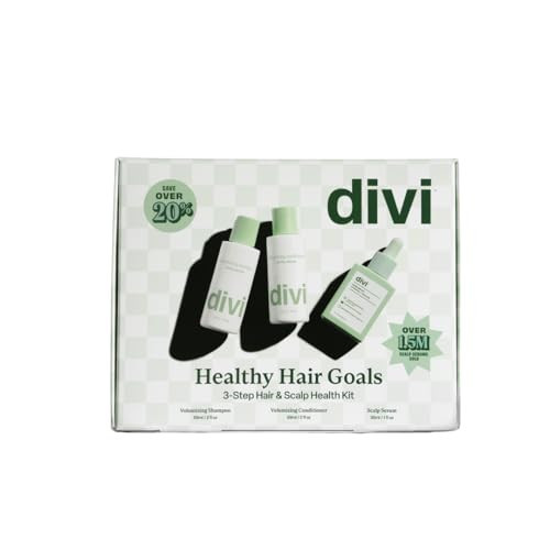 Divi Healthy Hair Goals Bundle - 30ml Hair Serum, 2 Fl Oz Volumizing Shampoo, & 2 Fl Oz Volumizing Conditioner | Amazon (US)