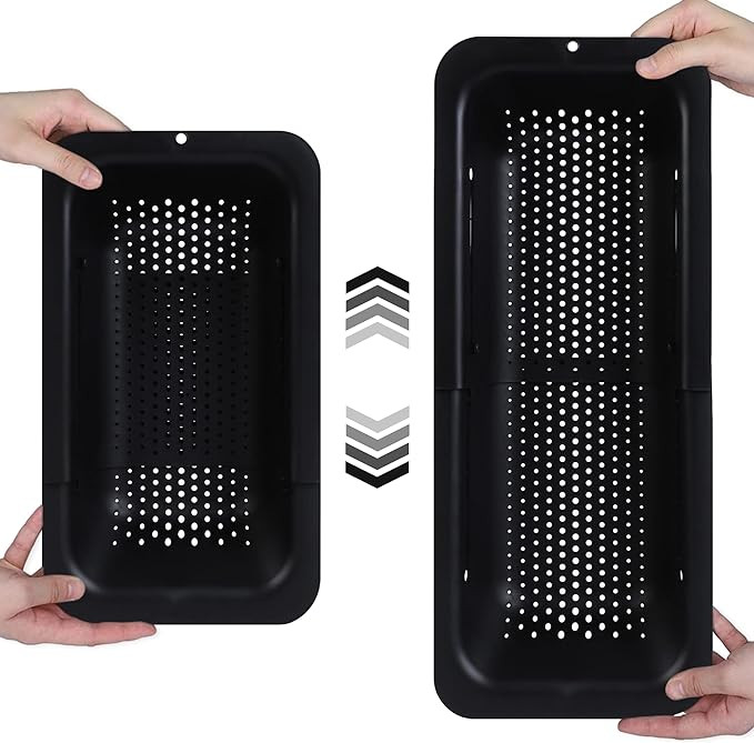 BLUE GINKGO Over the Sink Colander Strainer Basket - Wash Vegetables and Fruits, Drain Cooked Pas... | Amazon (US)