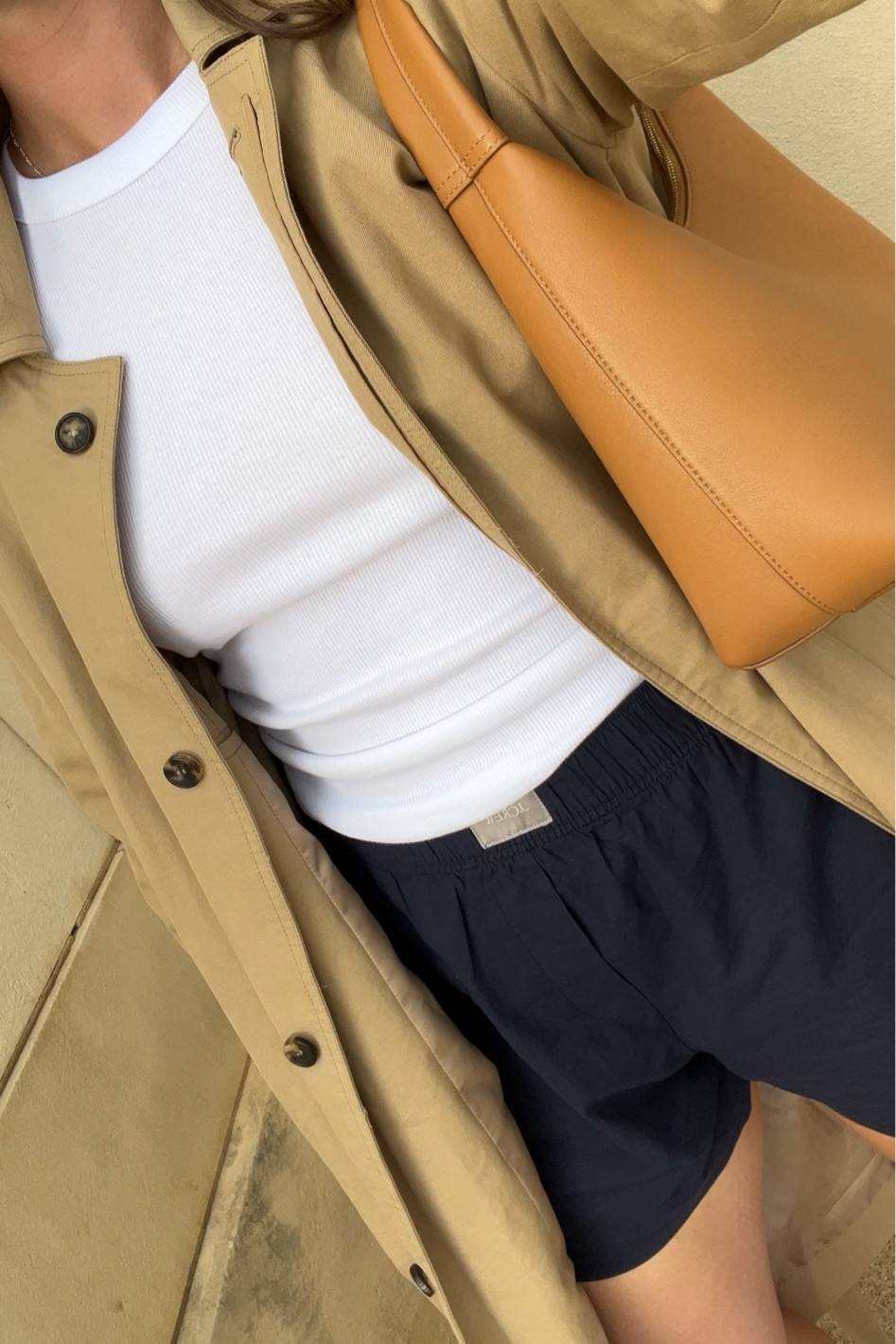 My go to, on repeat summer to fall outfit! #falloutfits #trenchcoat #trenchcoatoutfit #boxershorts

#LTKFindsUnder100 #LTKItBag #LTKFindsUnder50