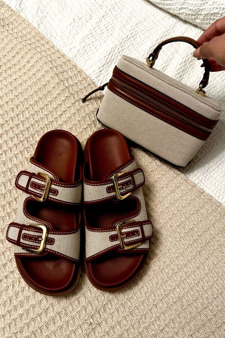 My go to summer sandals and matching mini purse , loving the texture/color contrast 🤎🤍 

#LTKtravel #LTKSeasonal #LTKstyletip