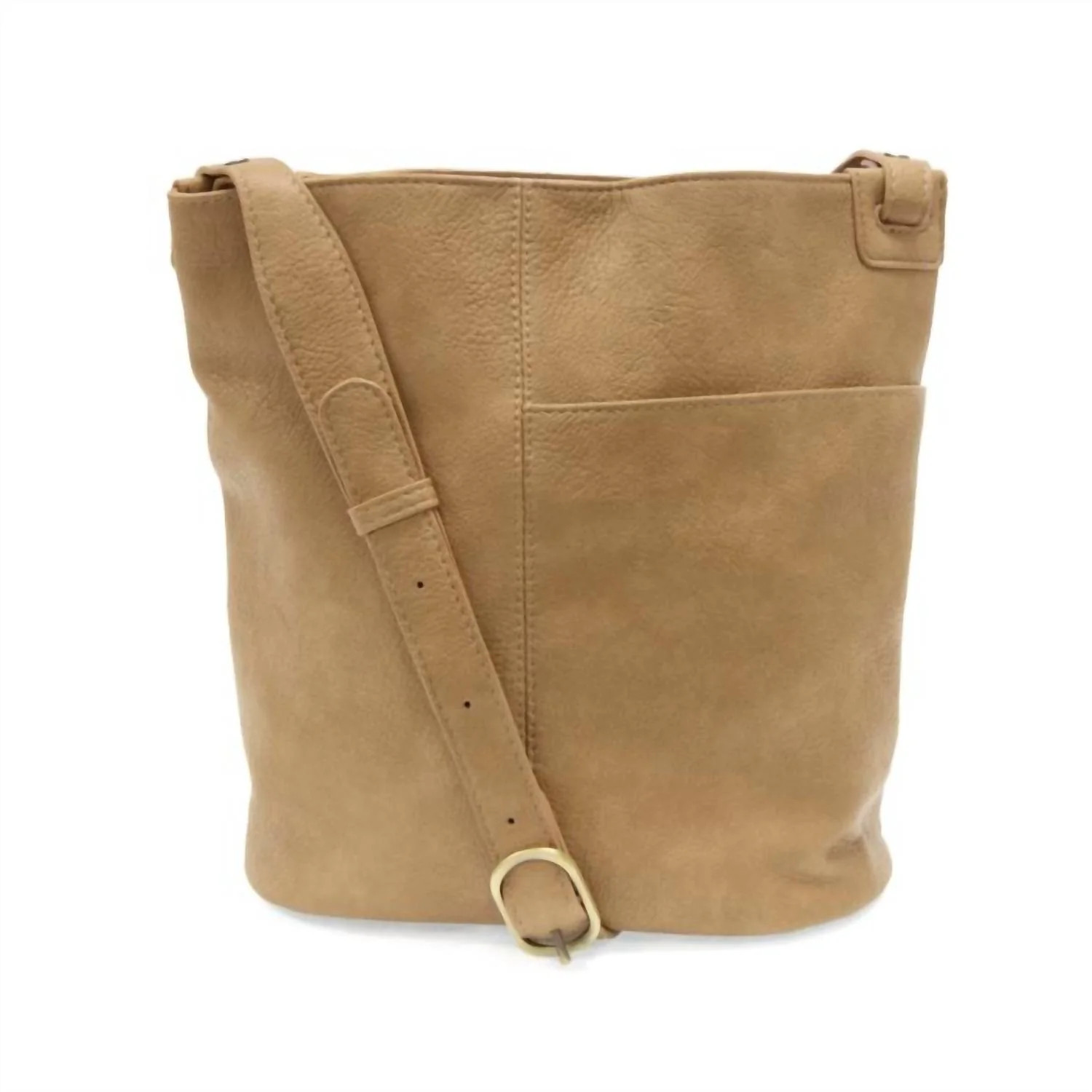 Women's Bindi Front Pocket Bucket Bag In Camel | Shop Simon